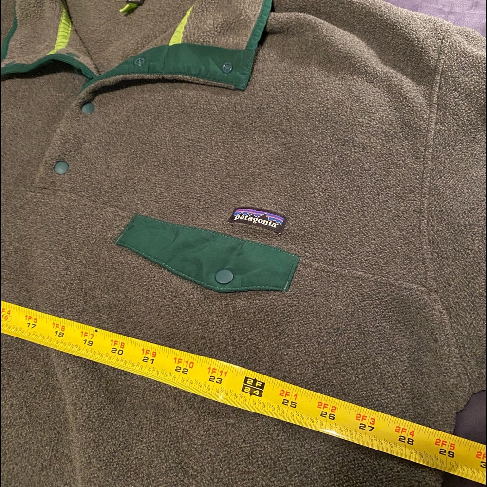 Mens Grey Synchilla Quarter Button Pullover